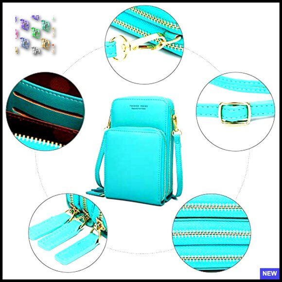 Mini Crossbody Bag with Guitar Strap Faux Leather Chic Small Purse Women - Picture 6 of 7